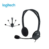 Audifono C/Microf. Logitech H111 Silver Usb Noise Cancelling